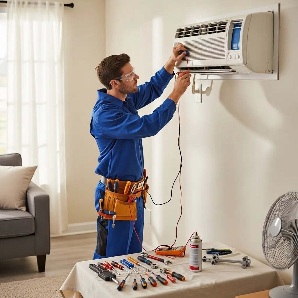 Altındağ Hotpoint Hotpoint klima gaz dolumu ve bakım – Enerji verimliliği artırıldı. - Teknik servis örneği